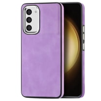 Dteck for Samsung Galaxy S23 Ultra Case, Slim Skin-Friendly PU Leather with Anti-Scratch Microfiber Lining Protective Back Cover,Purple