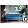 thumbnail image 1 of Sofá Cama De Velvet Azul Beehive Memory Foam Modelo Annika, 1 of 8