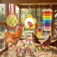 thumbnail image 4 of Juguetes Para Pollos Como Mascotas Juego de accesorios multifunción para jaula de pájaros con red de alimentación, escalera, espejo, brocheta y xilófono de madera. Rkxzt, 4 of 9