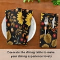 thumbnail image 6 of GZHJMY Sunflowers Leaves Cloth Napkins Washable Reusable Polyester Dinner Napkins 20 x 20 Inch for Home Weddings Parties Holiday Table Napkins Set of 4, 6 of 7