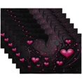 thumbnail image 2 of Placemats Set of 6 Valentine''s Day Tree Love Fantasy Fabric Placemats Square Placemat for Kitchen Table Heat Resistant, Easy to Clean Table Placemats 12x18 Inch, 2 of 6