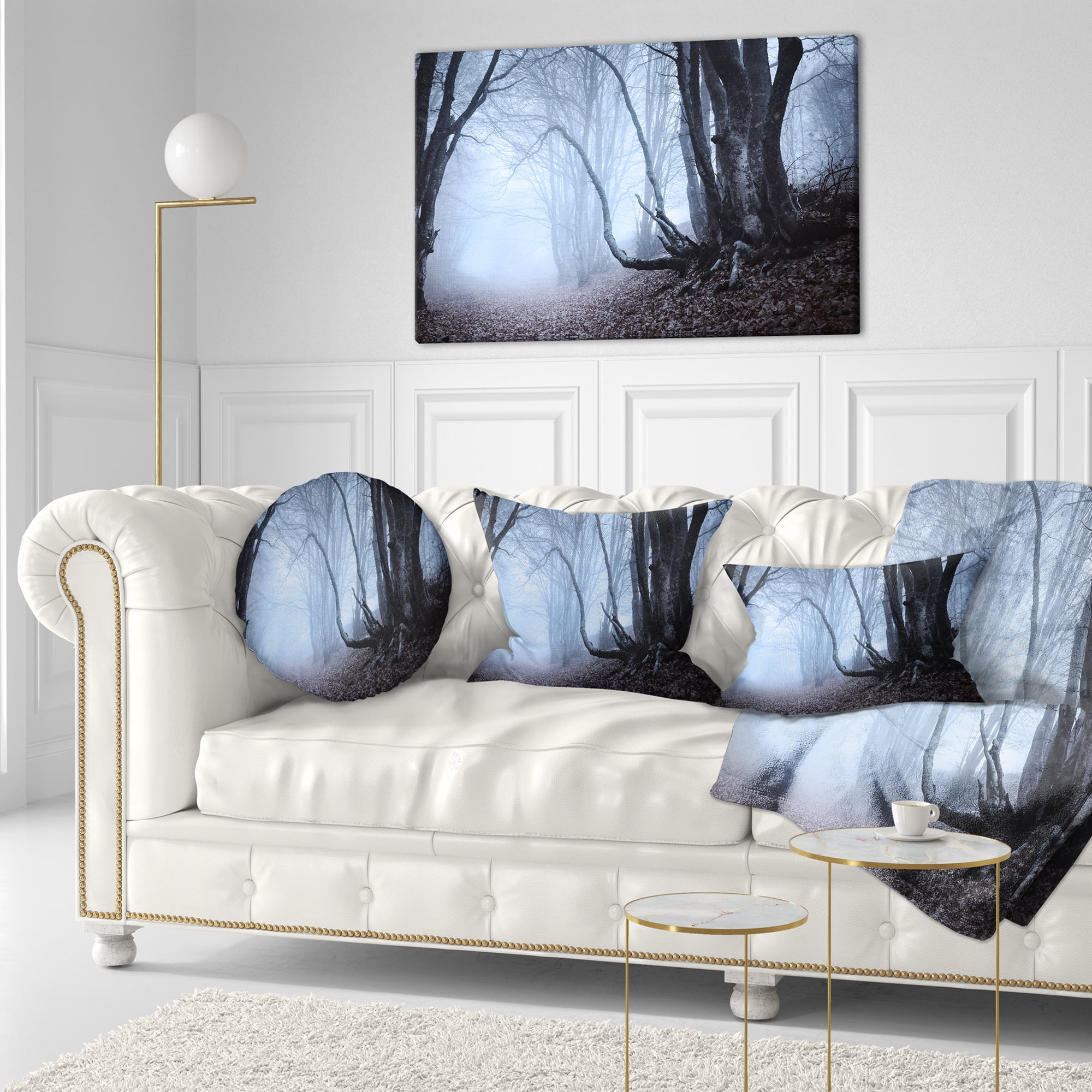 Designart Natural Landscape in Autumn - Landscape Photography Throw Pillow - 12x20