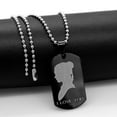 thumbnail image 4 of Uloveido A Pairs of His and Her Couple Necklace Black Stainless Steel Dog Tag Pendant Necklace Engraved Couples' Photo I Iove You I Kow Valentine's Day Gifts for Him and Her Presents ZB246, 4 of 7