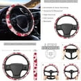 thumbnail image 4 of Uorisanigo Cute Strawberry 10 Pieces Auto Seat Cover Car Steering Wheel Accessories and Seat Belt Pads Auto Water Cup Pad Keychains Soft Easy to Install and Clean Auto Interior for Car SUV, 4 of 7