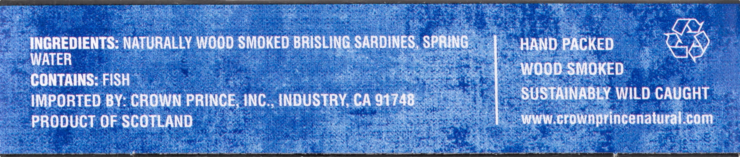 (12 pack) Crown Prince Natural Brisling Sardines in Spring Water, 3.75 oz Can