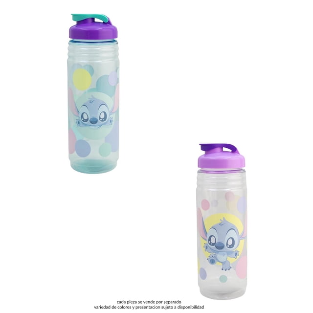 Botella 800 ml Con Tapa de Rosca y Tapón Stitch Varios Diseños 1 Pieza