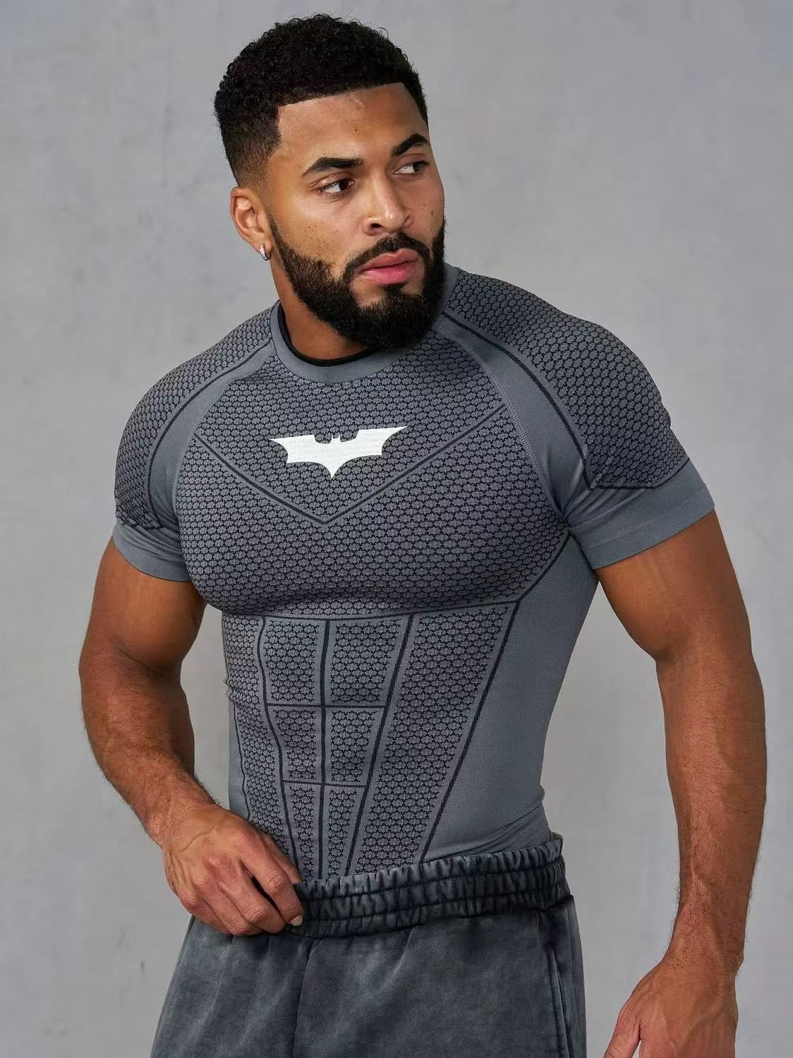 Men's Athletic Compression Short Sleeve Shirt, Breathable Quick Dry Gym Workout Top, Stretch Performance Sportswear for Gym and Sports
