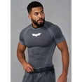 thumbnail image 3 of Men's Athletic Compression Short Sleeve Shirt, Breathable Quick Dry Gym Workout Top, Stretch Performance Sportswear for Gym and Sports, 3 of 9