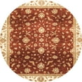 thumbnail image 1 of Ahgly Company Indoor Round Abstract Red Oriental Area Rugs, 7' Round, 1 of 6
