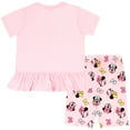 thumbnail image 5 of Disney Minnie Mouse Girls 2 Piece Princess Tee and Biker Shorts Set Graphic Girl Outfits for Toddler and Kids Clothes (Sizes 2T-6X), 5 of 7