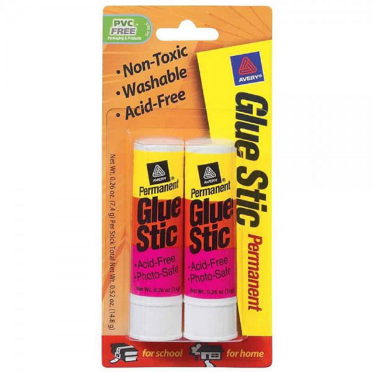 Avery Glue Stic Washable Nontoxic 0.26 oz (Pack of 6)