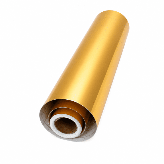 Permanent Vinyl Chrome Gold Vinyl for Cricut Metallic Adhesive Vinyl Roll for Cutters Signs Scrapbooking Craft Die Cutters Decal 12" x 10 FT