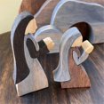 thumbnail image 2 of Jesus Statue Decoration Wooden Nativity Statue Set Easter Crafts, 2 of 5