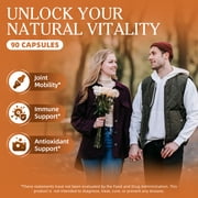 Turmeric Curcumin 1000mg - 95% Curcuminoids & Black Pepper Extract for Joint & Immune Health Support, 90 Count