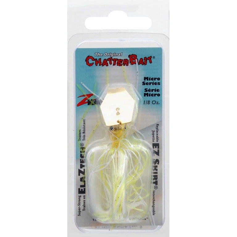 2 pack) Z-Man Chatterbait Micro 1/8oz Chartreuse/White - Walmart.com