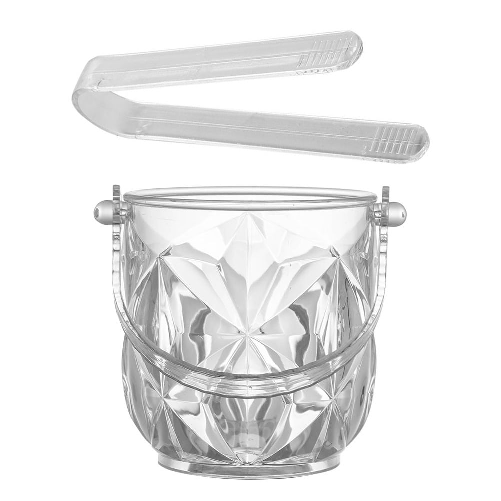 Frcolor 1 Set of Acrylic Ice Bucket with Clamp Champagne Handy Bucket