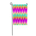 thumbnail image 1 of JSDART Blue Neon Modern Chevron Zig Zag Ikat Pattern Colorful Garden Flag Decorative Flag House Banner 28x40 inch, 1 of 1