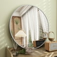 thumbnail image 4 of GODCHAR Round Aluminum Alloy Framed French Cleat Mounted Wall Decor Bathroom Vanity Mirror in Matte silvery 20 inch, 4 of 8