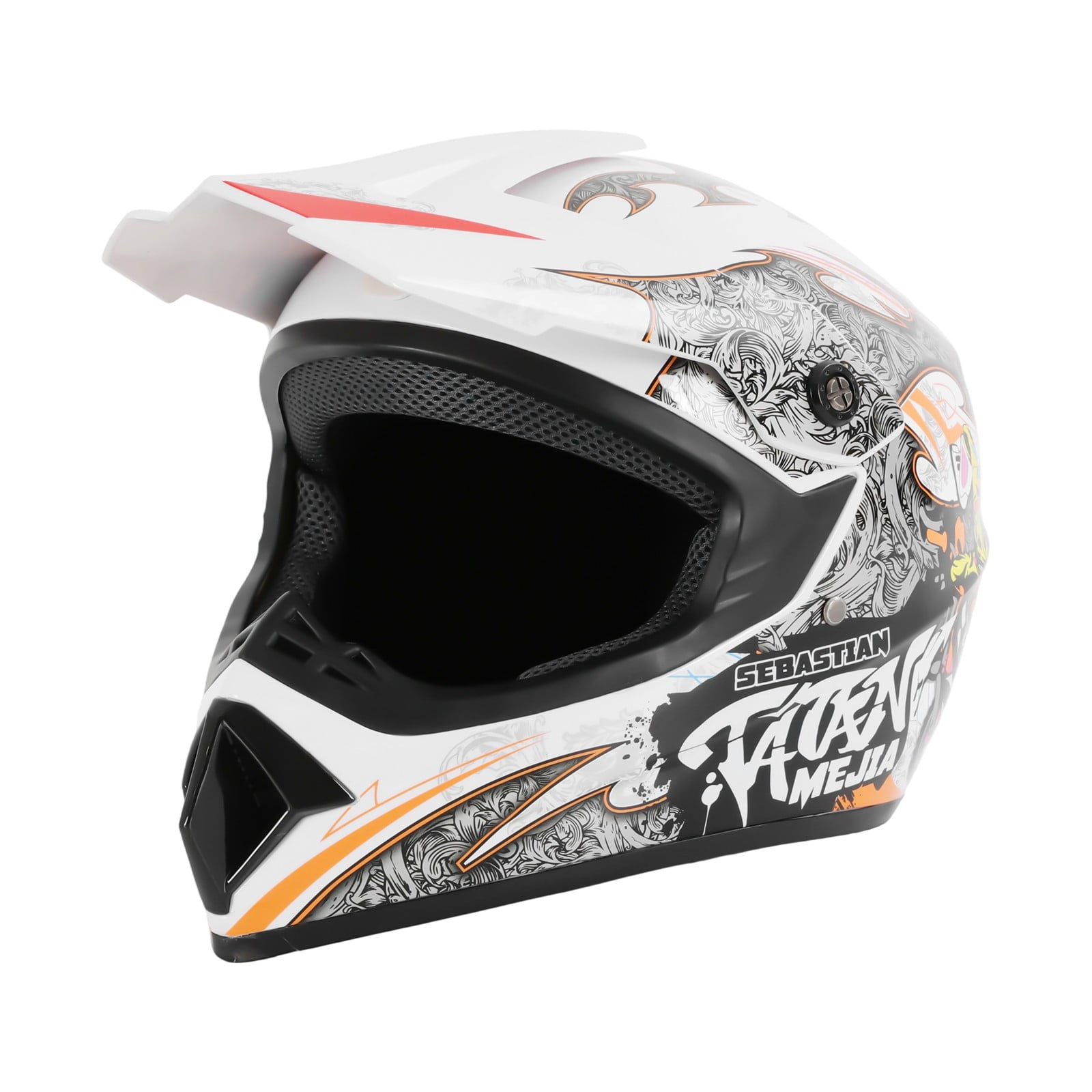 (L)Youth Kids Unisex Motocross Off-Road Helmet Dirt Bike Off-Road Motocross ATV Motorcycle Helmet for Men Women, DOT Approved