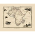 thumbnail image 2 of Tallis 18x15 White Modern Wood Framed Museum Art Print Titled - Africa - Tallis 1851, 2 of 4