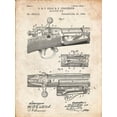 thumbnail image 2 of Borders, Cole 12x14 Black Ornate Wood Framed with Double Matting Museum Art Print Titled - PP913-Vintage Parchment Krag JÃrgensen Repeating Rifle Patent Print, 2 of 4