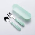 thumbnail image 3 of ievspot 1 Set Toddler Utensils Toddler Flatware with Silicone Handle Kids Eating Utensils Fork Spoon with Storage Box Stainless Steel Cutlery, 3 of 8