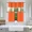 Orange, variant on Gorgeous Home Linen 3-Piece Solid Blackout Grommet Kitchen Curtain Set with Two 28x24in Tiers and One Matching 54x14in Valance Orange