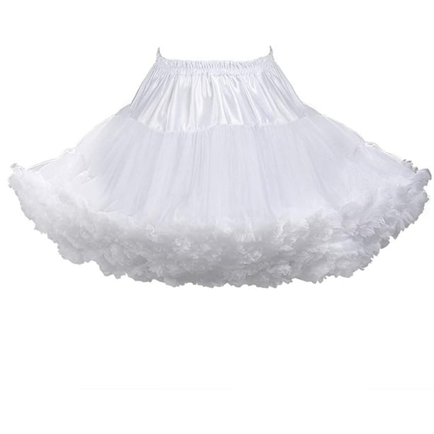 HTAIGUO jupes de jupon pour femmes en mousseline de soie jupes en