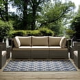 thumbnail image 4 of Modway Cerelia 5' x 8' Trellis Area Rug in Blue and Beige, 4 of 8