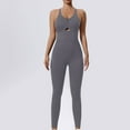 thumbnail image 6 of TMOYZQ One Piece Jumpsuit for Women Yoga Bodycon Ribbed Jumpsuit Workout Sleeveless Backless Rompers with Tummy Control Bodysuits, 6 of 9