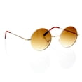 thumbnail image 3 of grinderPUNCH John Lennon Inspired Glasses Colored Lens Round Sunglasses for Mens and Womens, Gold, 3 of 4