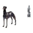 thumbnail image 1 of Estatua de perro de resina,Estatua de perro de resina con forma de animal,Escultura coleccionable para escritorio,decoración del hogar,Estatua de Guan Yin,Estatua de Guan Yin para decoración, 1 of 8