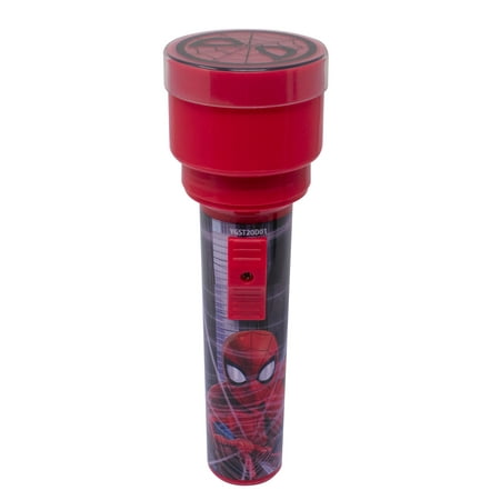 Spiderman Marvel Handheld Flashlight Projector Light with Character Lens - Halloween Safety Trick or Treat, Night Light or