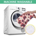 thumbnail image 6 of Pioneer Flower Floral Print Pattern Square Tablecloth,Waterproof Square Table Cover,Wipeable Spillproof Washable Table Cover for Home Kitchen Party Decor 52"x52"(132x132cm), 6 of 6