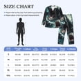 thumbnail image 4 of Salouo Wave Ocean Animal Shark Print Button-Front Long Sleeve Pajama Set for Men, Soft 2Pjs Men's Long Sleeve Sleepwear-Medium, 4 of 7