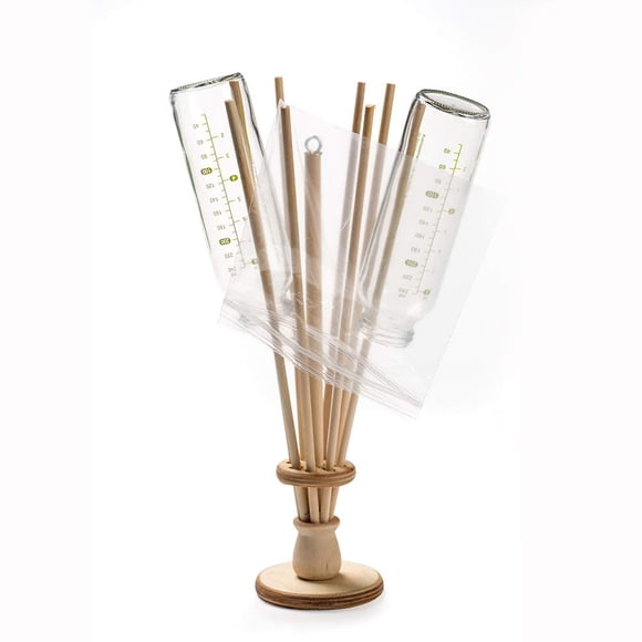 Soporte de madera para bolsas y secador de botellas Lehman's, 36 cm, 0,23 kg