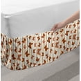 thumbnail image 2 of Butterflies Bed Skirt, Artwork of Flying Insects with Ornaments on a Backdrop of Stripes, Elastic Bedskirt Dust Ruffle Wrap Around for Bedding Decor, 4 Sizes, White Amber Pale Redwood, by Ambesonne, 2 of 2