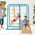 thumbnail image 2 of Costway 6-in-1 Indoor Jungle Gym with Slide Swing Monkey Bars Climbing Ladder Rope Wall, 2 of 10