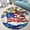 American Flag1, variant on Round Area Rug, Evil Eye Non-Slip Floor Mat, Soft Washable Carpet for Living Room Bedroom Decor 24 Inch