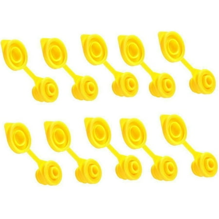 

10 Pcs Yellow Replacement Gas Can Fuel Jug Vent Cap Plug