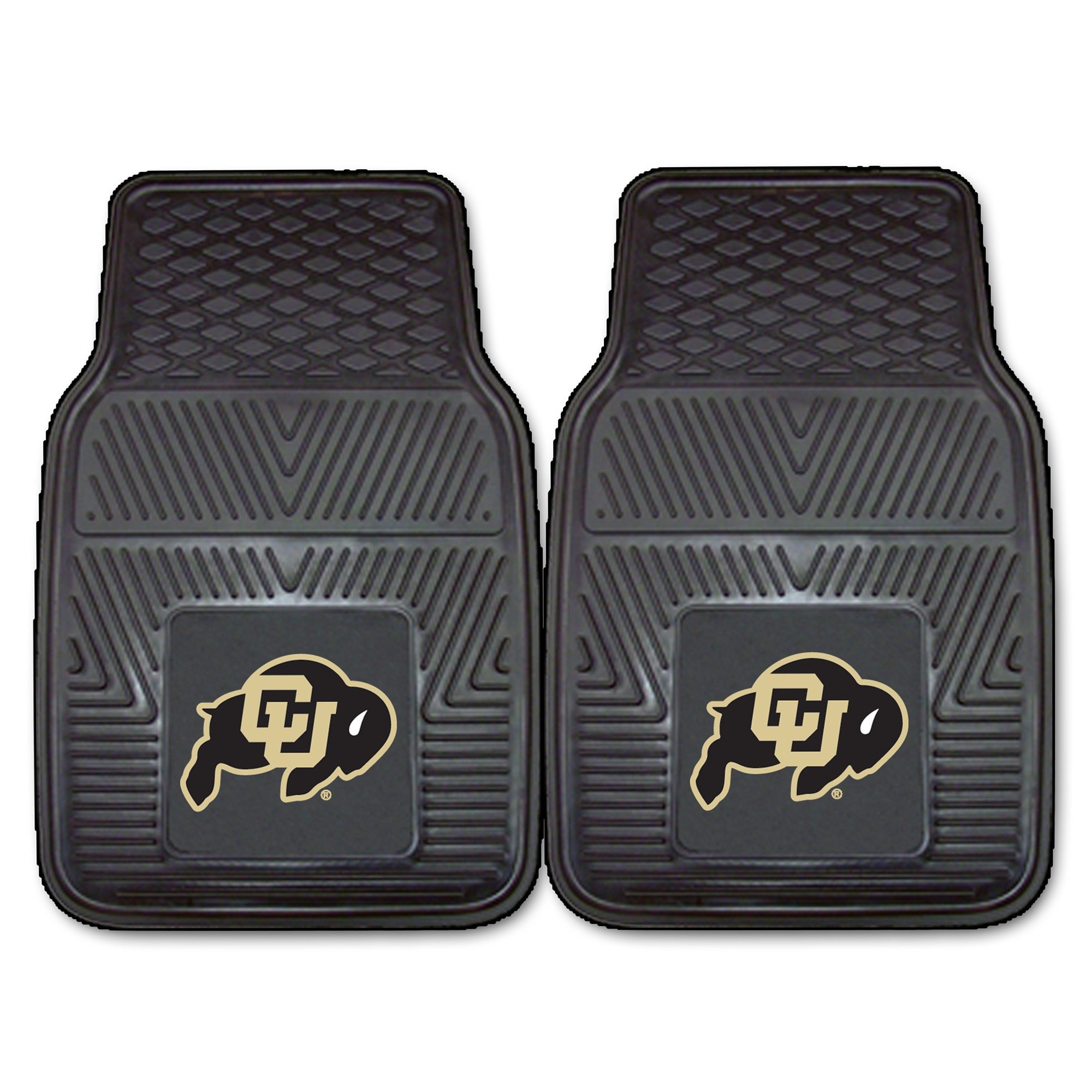 Fanmats 10313 Colorado Buffalos Heavy Duty Vinyl Floor Mat Set - 2Pc