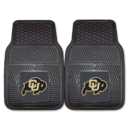 Fanmats 10313 Colorado Buffalos Heavy Duty Vinyl Floor Mat Set - 2Pc