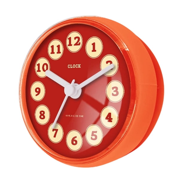Reloj de pared para ducha, impermeable, compacto, antivaho, con ventosa para dormitorio, Estilo B