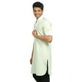 thumbnail image 3 of Saris and Things Kurta en Tissu de Coton Vert Clair pour Hommes. Ce Produit Est Fait sur Commande., 3 of 5