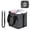 Gray, variant on Insulated Drink Carrier Bag for 4 Cups, Multiple Tumbler Carrier Caddy, Family Size Drink Bag, Water Bottle Holder with Adjustable Strap Tote for Coffee, Travel, Outings