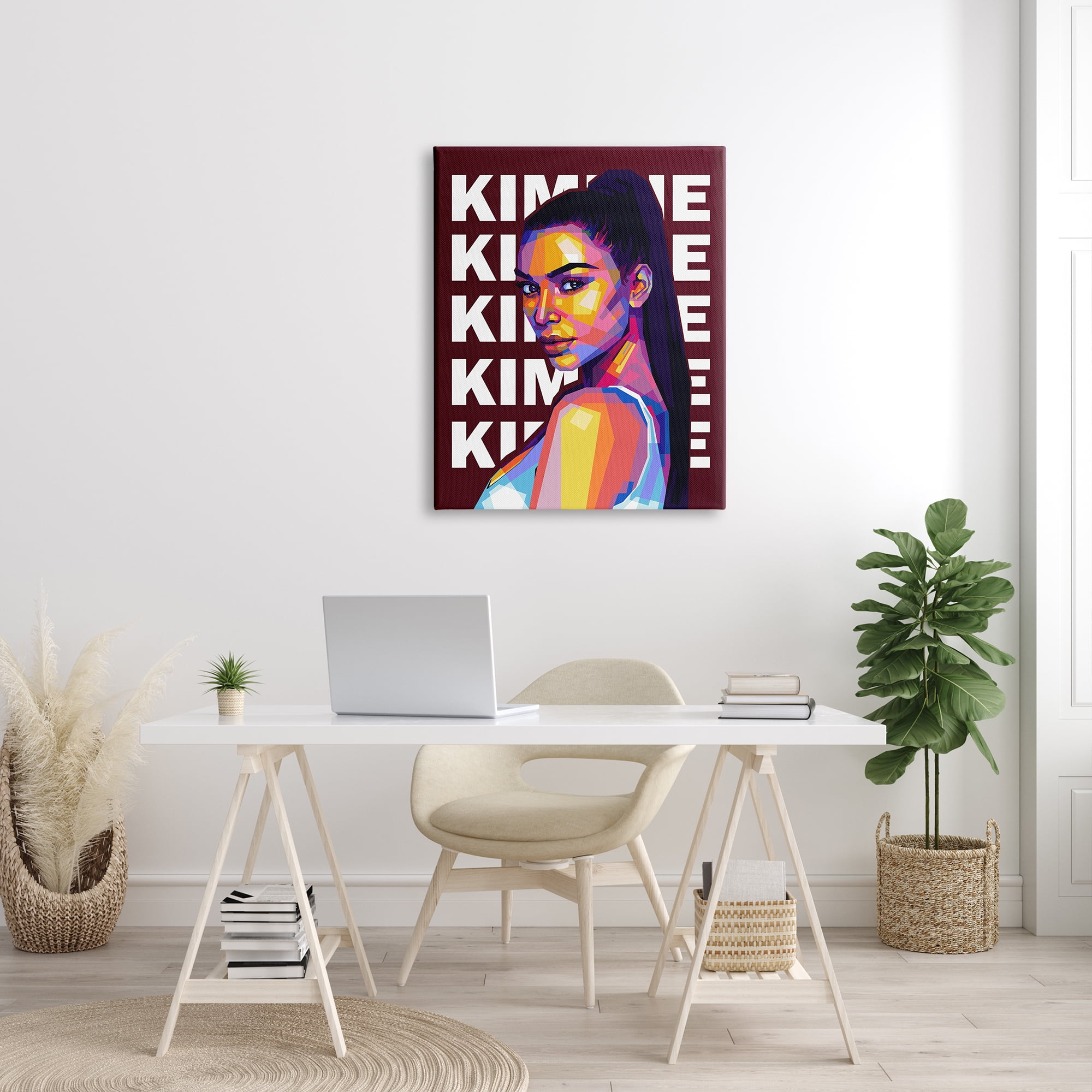 Stupell Industries Kimmie K Modern Portrait Abstract Geometric Pattern, 30 x 40, Design by Birch&Ink