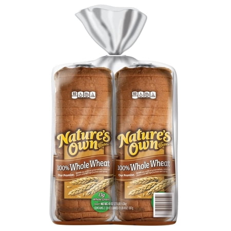 Nature s Own 100% Whole Wheat Bread 20 oz. 2 pk.