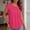 Pink, variant on Olyvenn Women's Summer Lightweight Chiffon Casual Top, Round Neck Solid Short Sleeve Loose Daily Office Blouse Blue M