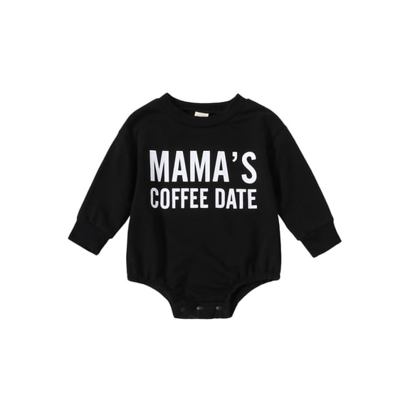 Bagilaanoe Newborn Baby Girl Boy Oversized Romper Sweatshirt Long Sleeve Bodysuit Letter Print Pullover 3M 6M 9M 12M Infant Casual Tee Tops