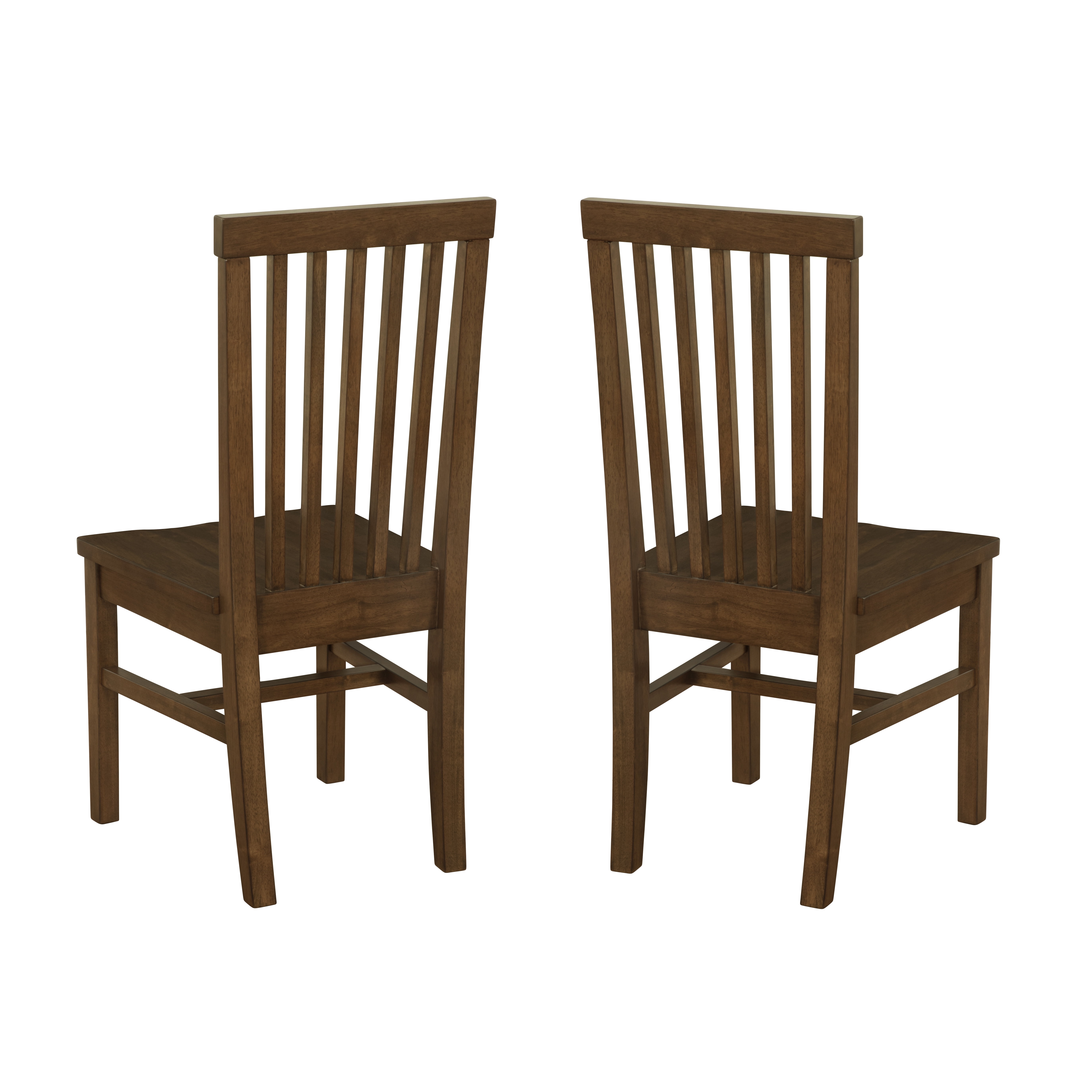 Linon Percival Indoor Wood Dining Side Chair, Set of 2, Walnut
